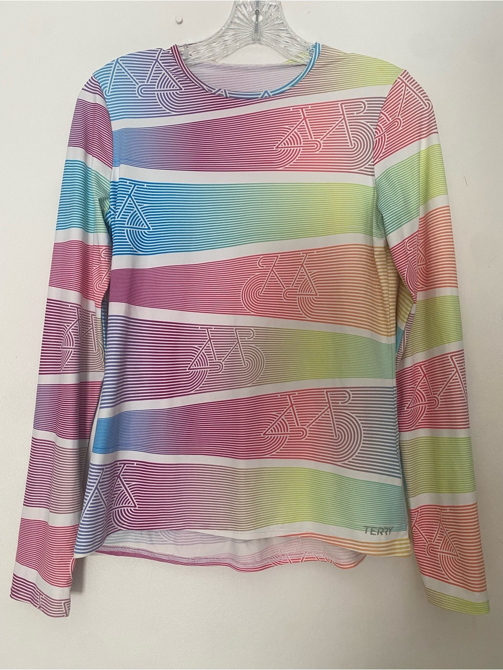 TERRY Cycling Multicolor Striped Long Sleeve Women’s Top